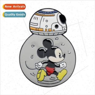 robot Mickey around cute pin cartoon BB8 Wars Star and Film