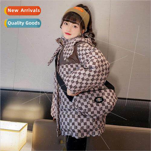 Girls cotton jacket winter 2023 new 适用eign- childrens chil