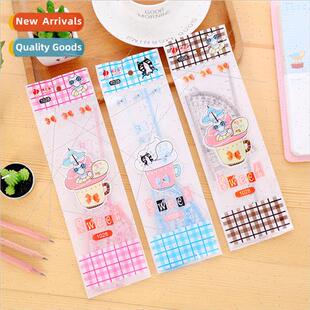 Korean stationery cartoon animal ruler ruler set ruler gift