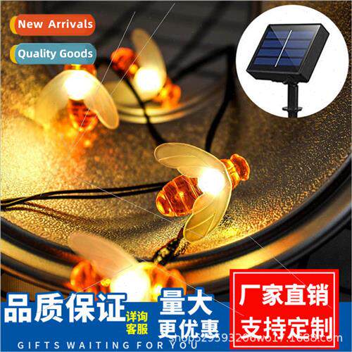 led solar bee light string holiday decoration outdoor eight