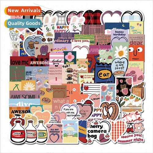 90 ins  cartoon sweet sandwich graffiti stickers kids toys s