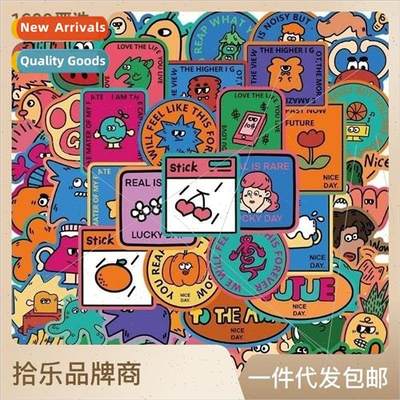 50 colorful cute weird stuff stickers luggage computer books