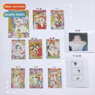 Showa era girl 9pcs magazine Japanese illustration deco pack