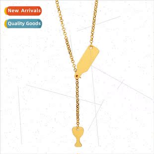 metal wine bottle New tag personalized cup necklace creative