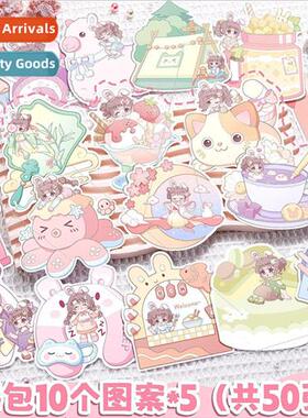 Folding sister handbook stickers sticky notes cute cartoon m