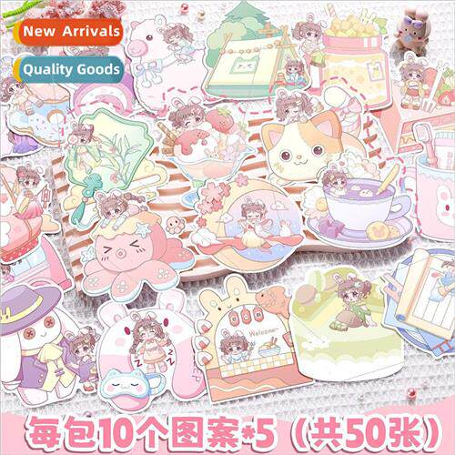 Folding sister handbook stickers sticky notes cute cartoon m