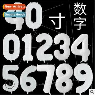 white aluminum large pure balloons inch number New molded