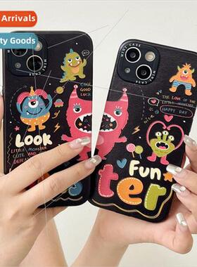 Colorful Graffiti Monster English iPhone12 Couple 14Pro Case