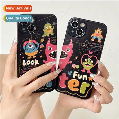 Colorful Graffiti Monster English iPhone12 Couple 14Pro Case