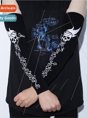 Fashion Ice Sleeve Womens Sunscreen Printed Halloween  Cycli