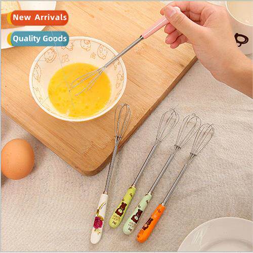 Fashion bear ceramic handle stainless steel compact manual w
