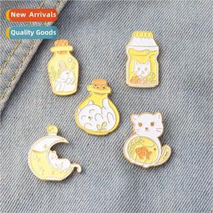 shape badge jewelry Personalized cartoon cat creative cute