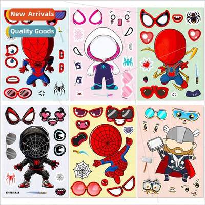 6/pack Make a face stickers DIY jigsaw puzzle face stickers