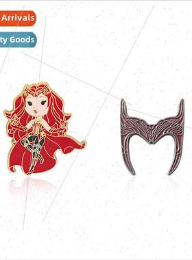 Movie and TV s Scarlet Witch cartoon brooch metal badge COS