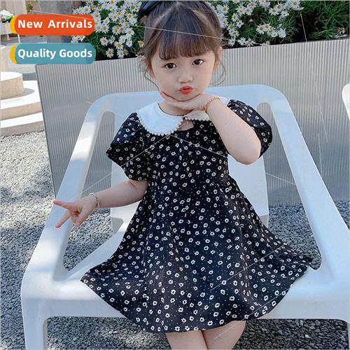Girls dress 2023 summer new Korean doll collar baby girl pri