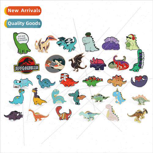 Hundreds of dinosaur brooch small dinosaur series metal badg