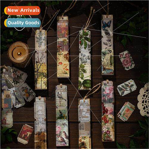 Shaped stickers cilian rose series retro literary handbook D