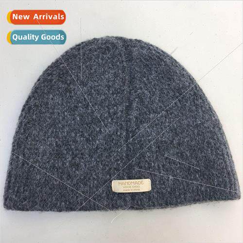 Korean  of the leather label knit cap couple wrapped head ca