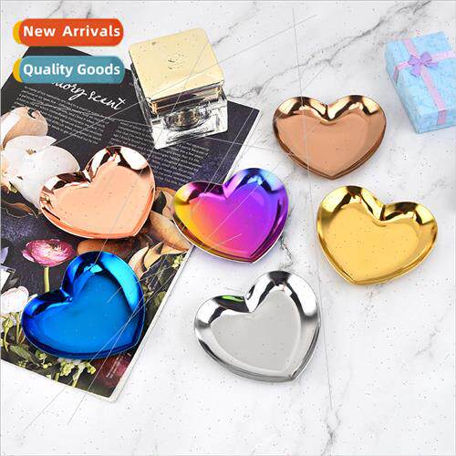 Scandinavian stainless steel heart-shaped tray home snacks p