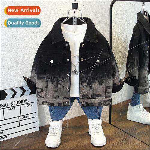 Boys spring and fall clothing denim jacket 2022 new baby fri