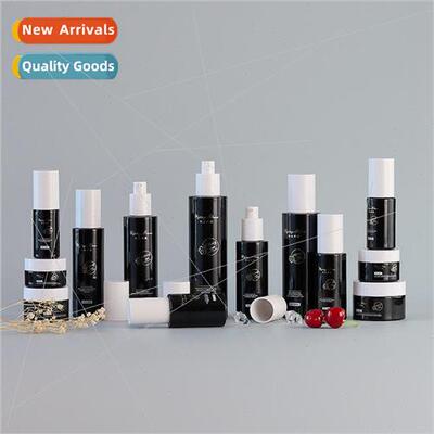 New degradation straight round skincare glass bottle set mul