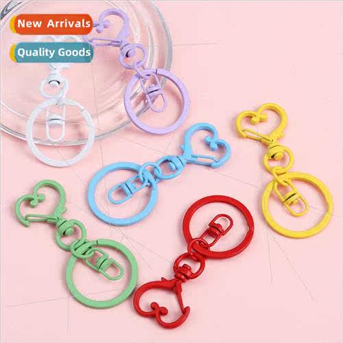 Love button single circle connected 8 word buckle round ring