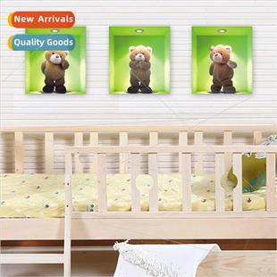 simulation painting stickers 006 bedroo wall bear teddy
