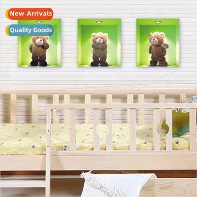 Z-006 3D simulation painting teddy bear wall stickers bedroo