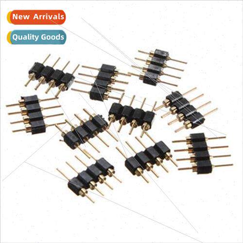 30pcst black 4 pin light rgb connection adapter male fitting
