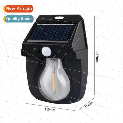 New outdoor solar light tungsten wall light patio sensor lig