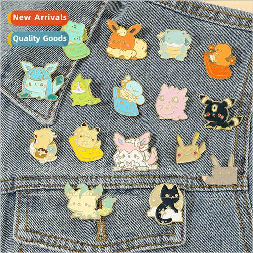 New creative Pokémon game console brooch men and women back