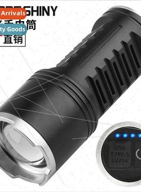 New strong flashlight LED zoom retro camping light mini port