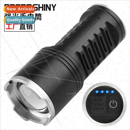 New strong flashlight LED zoom retro camping light mini port