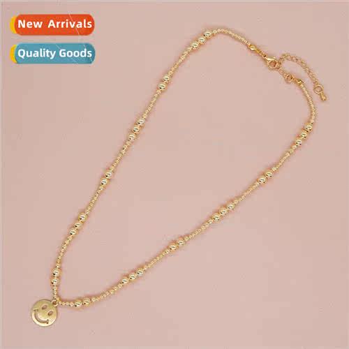 New fashion INS  23 years new size copper beads hollow smile