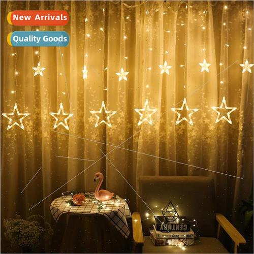 LED stars and moon curtain lights solar star moon light stri