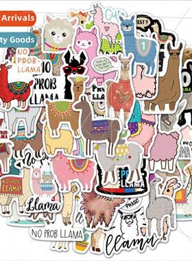 50 alpaca graffiti stickers childrens waterproof grass mud h