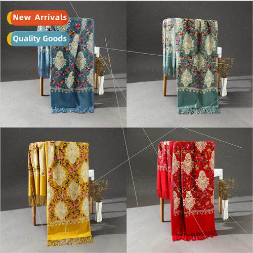 2023 fall and winter new Nepal imitation cashmere embroidery