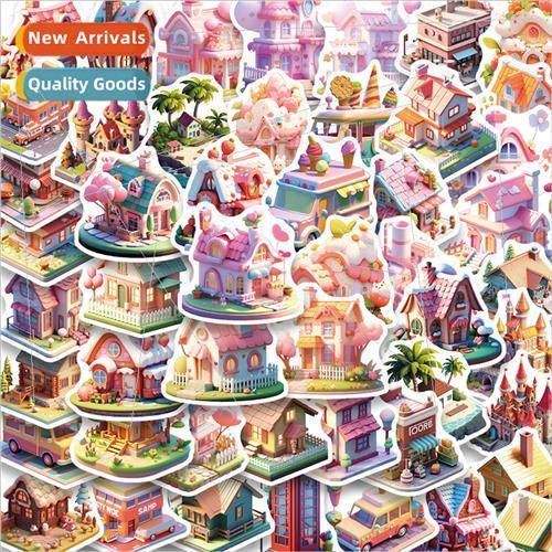 50 cartoon 3d miniature scene graffiti stickers personalized