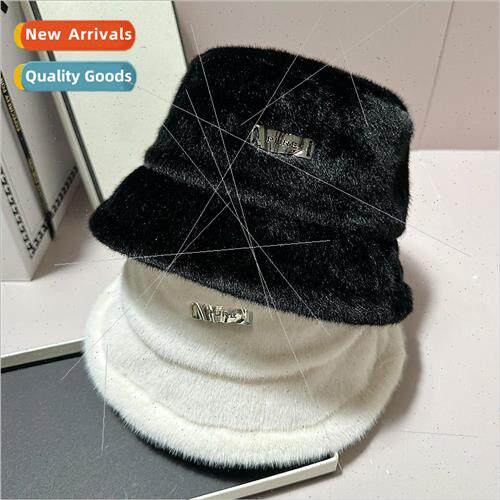 2023 winter new mink velvet warm ear protection basin hat Ko