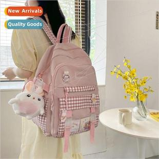 plaid shoulder bag Womens literary fashion 2022 girl new