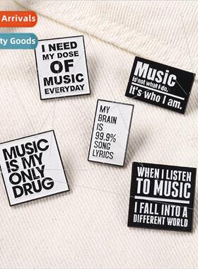 English phrase pattern alloy badge jewelry personalized simp
