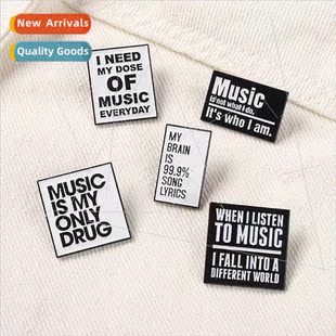 English phrase pattern alloy badge jewelry personalized simp