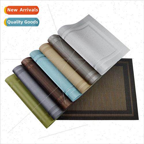 Teslin PVC double-frame lattice table mat heat  mat restaura