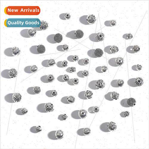 diy jewelry accessories alloy round beads spacer beads brace