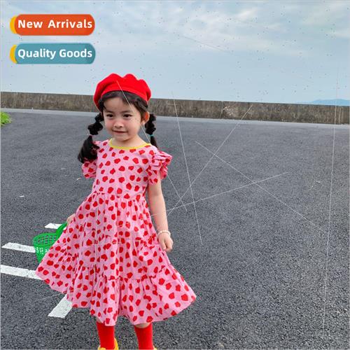 girls dress 2022 summer new Korean  of the little girl back