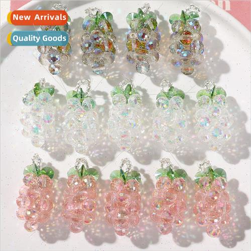 Summer fruit sweet illusion crystal grapes diy handmade weav