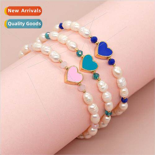Bohemian Style Fashion Colorful Metal Peach Heart Natural Fr