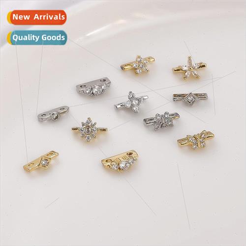 Color preservation 14K gold clad double hole spacer beads se