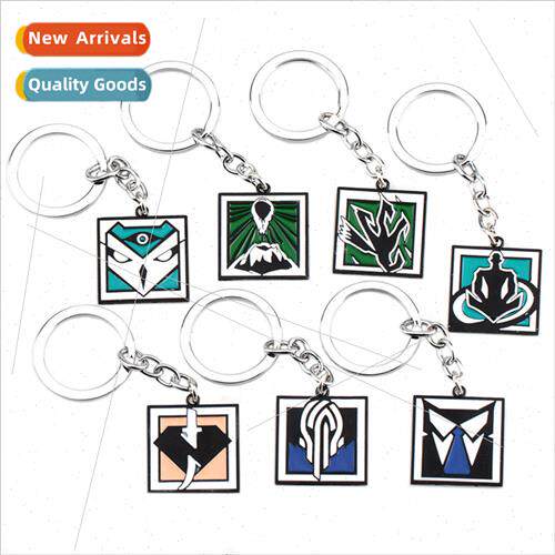 Game  colorful metal keychain R6 new cadre alloy pendant new