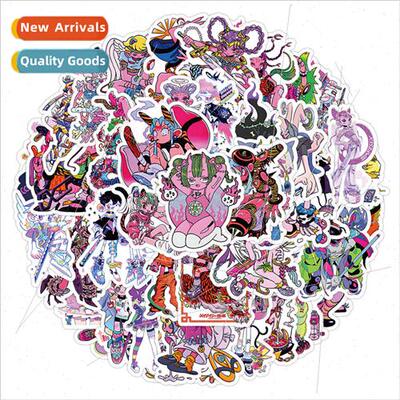 50 gothic colorful girl series cartoon stickers decorative l